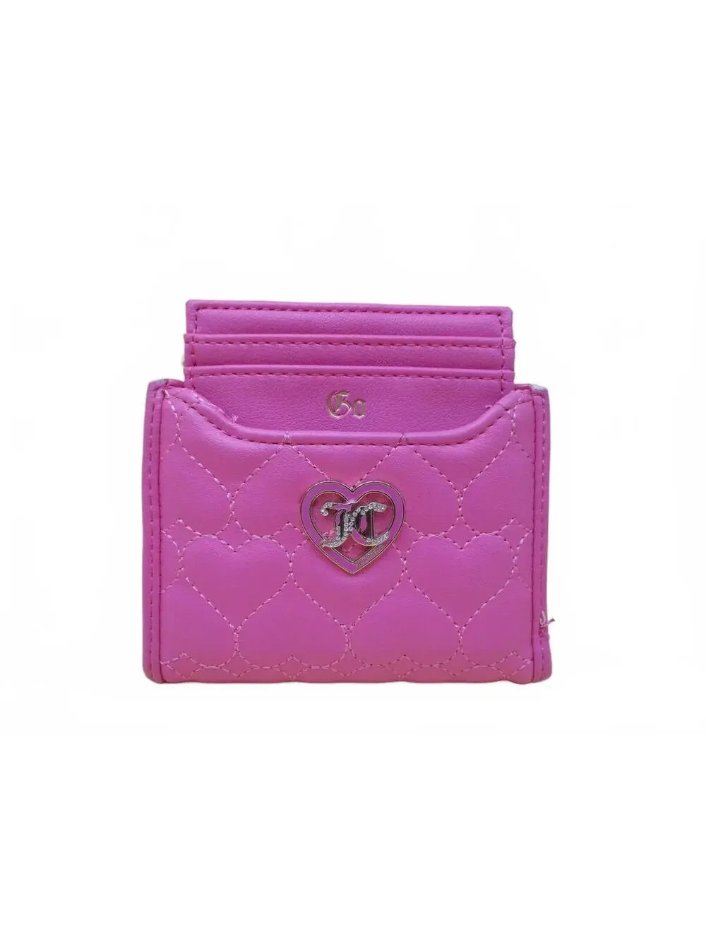 Juicy Couture Pink Heart Quilted Wallet with Card Holder Set